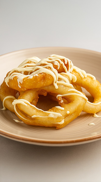 Calamares rebozados con mayonesa de limón