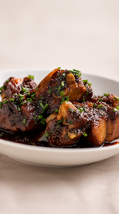 Costillas con miel y mostaza