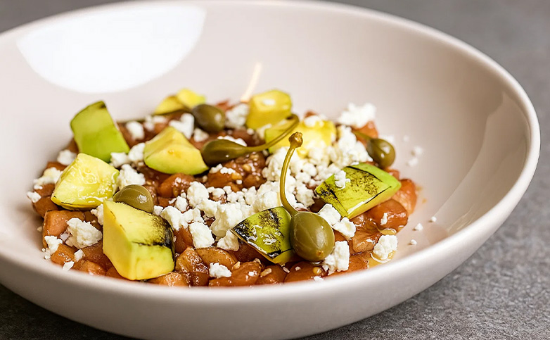 tartar de tomate y aguacate