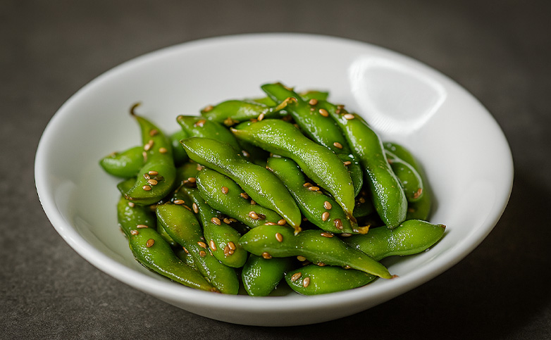 receta saludable de edamame con sésamo tostado