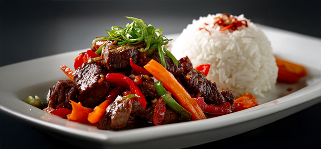 presa ibérica con arroz