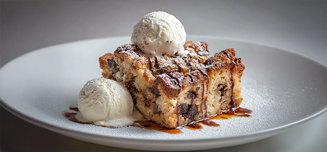 panettone con helado